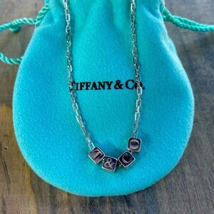 Tiffany & Co. Silver Block Letter Necklace